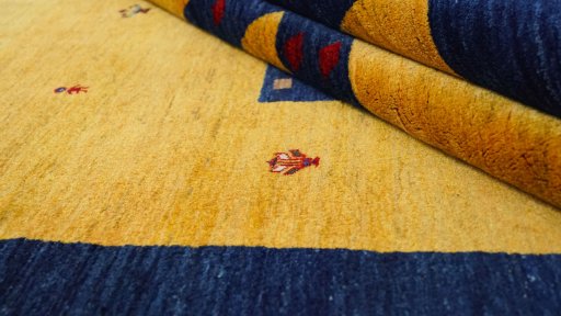 Close-up detail of New Lori rug from Iran / Persia showing Wool weave