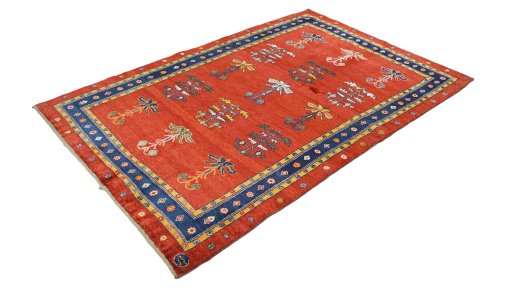 Close-up detail of New Lori rug from Iran / Persia showing Wool weave