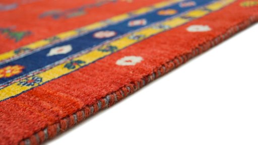 Close-up detail of New Lori rug from Iran / Persia showing Wool weave