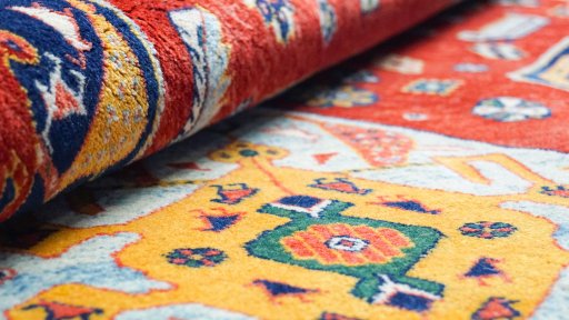 Close-up detail of New Lori rug from Iran / Persia showing Wool weave