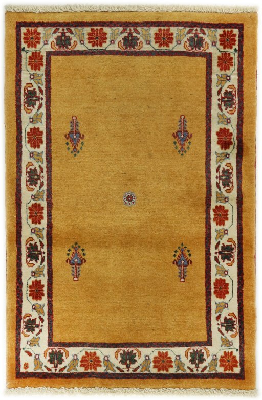 Full view of 1990s Lori rug from Iran / Persia, 130 × 84 cm in Terracotta tones