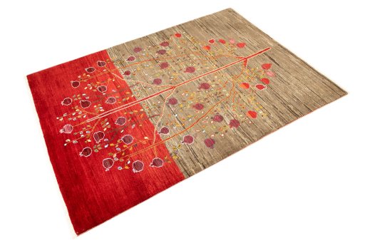 Close-up detail of New Lori rug from Iran / Persia showing Wool weave