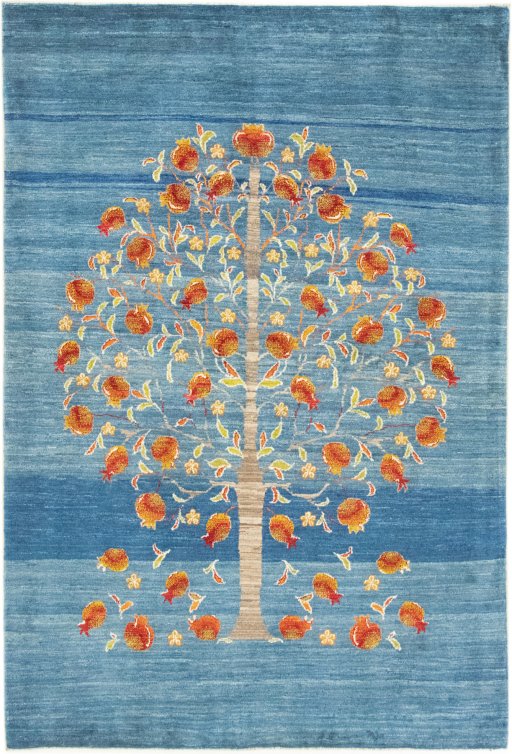 Full view of New Lori rug from Iran / Persia, 242 × 167 cm in Blue tones