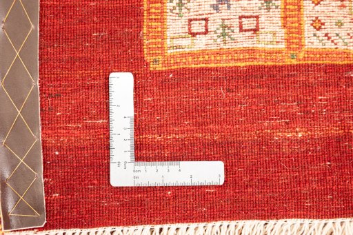 Close-up detail of New Lori rug from Iran / Persia showing Wool weave