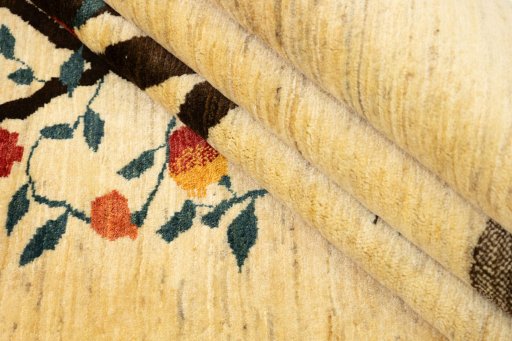 Full view of New Lori rug from Iran / Persia, 249 × 172 cm in Cream tones