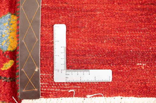 Close-up detail of New Lori rug from Iran / Persia showing Wool weave
