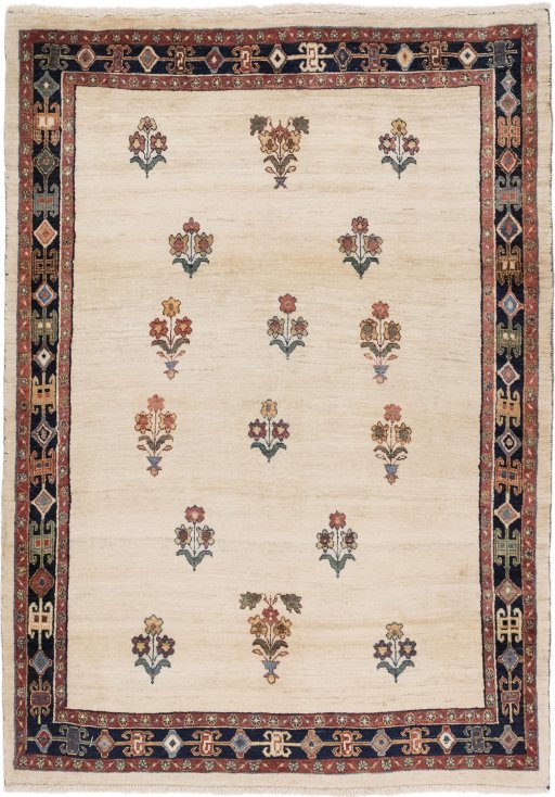 Full view of New Lori rug from Iran / Persia, 180 × 130 cm in Cream tones