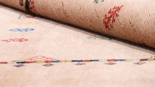 Close-up detail of New Lori rug from Iran / Persia showing Wool weave