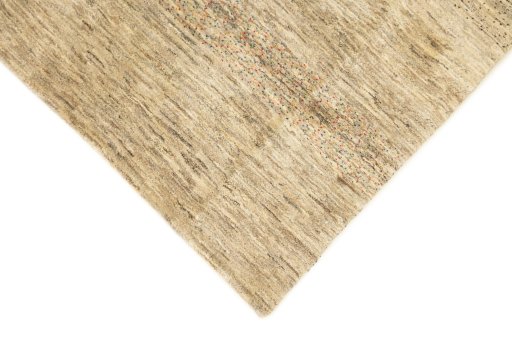 Backside of handmade New Lori rug showing knot structure and weave density