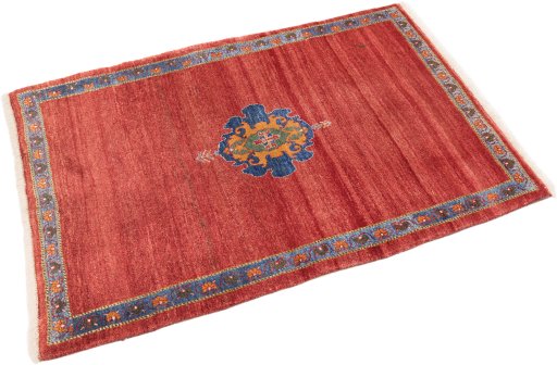 Corner detail of New Lori rug showing border pattern and Wool pile