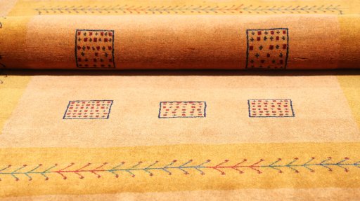 Close-up detail of New Lori rug from Iran / Persia showing Wool weave