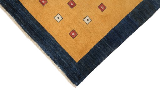 Backside of handmade New Lori rug showing knot structure and weave density
