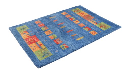 Corner detail of New Lori rug showing border pattern and Wool pile