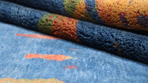 Close-up detail of New Lori rug from Iran / Persia showing Wool weave