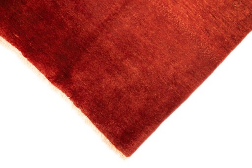 Backside of handmade New Lori rug showing knot structure and weave density