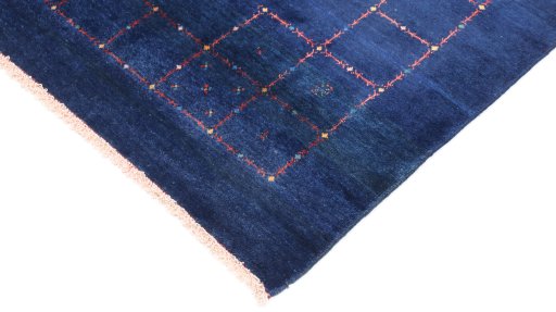 Backside of handmade New Lori rug showing knot structure and weave density