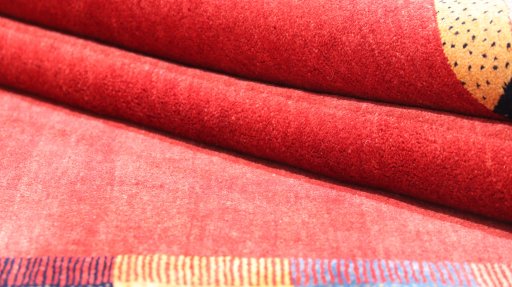 Close-up detail of New Lori rug from Iran / Persia showing Wool weave