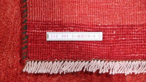 Full view of 1980s Lori rug from Iran / Persia, 231 × 170 cm in Red tones