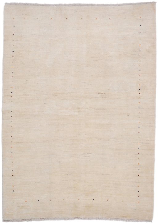 Full view of 1980s Lori rug from Iran / Persia, 236 × 173 cm in Cream tones