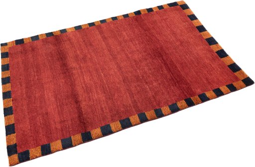 Corner detail of New Lori rug showing border pattern and Wool pile