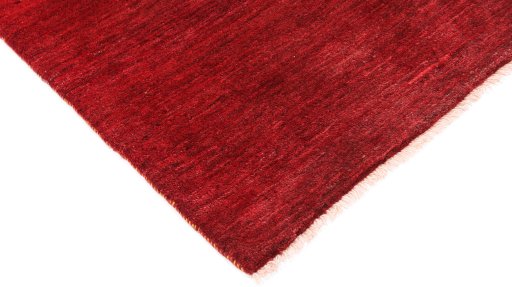 Backside of handmade New Lori rug showing knot structure and weave density