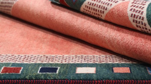Close-up detail of New Lori rug from Iran / Persia showing Wool weave