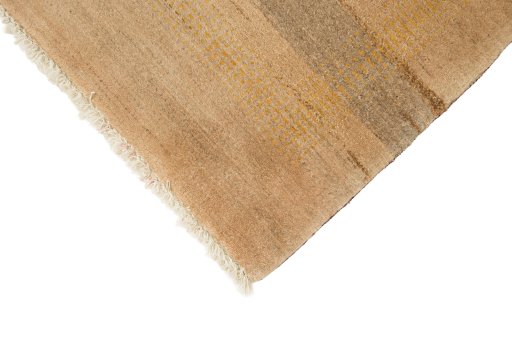 Backside of handmade 1980s Lori rug showing knot structure and weave density
