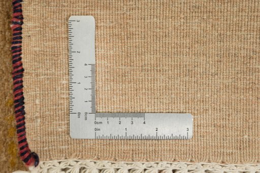 Close-up detail of 1980s Lori rug from Iran / Persia showing Wool weave