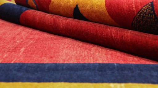 Close-up detail of New Lori rug from Iran / Persia showing Wool weave