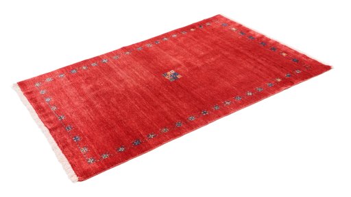 Corner detail of New Lori rug showing border pattern and Wool pile