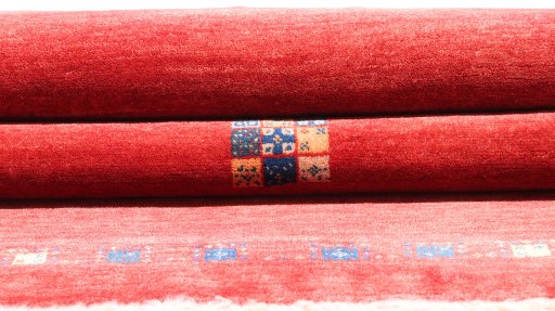 Close-up detail of New Lori rug from Iran / Persia showing Wool weave