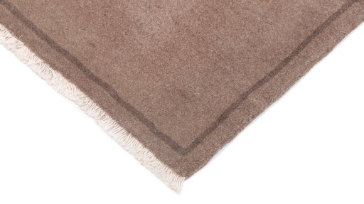 Backside of handmade New Lori rug showing knot structure and weave density