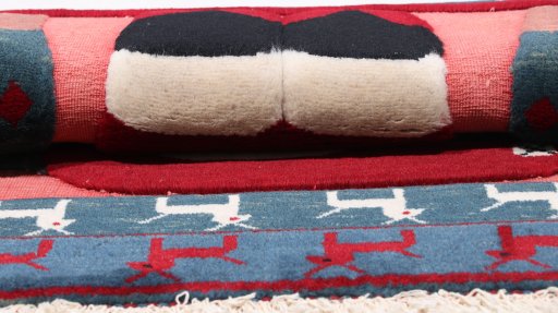 Close-up detail of New Lori rug from Iran / Persia showing Wool weave