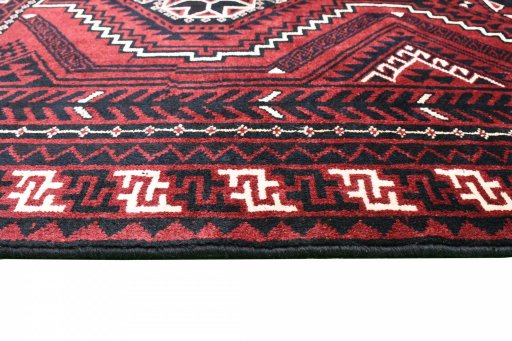 Surface texture of 2000s Lori rug with natural Wool and intricate pattern