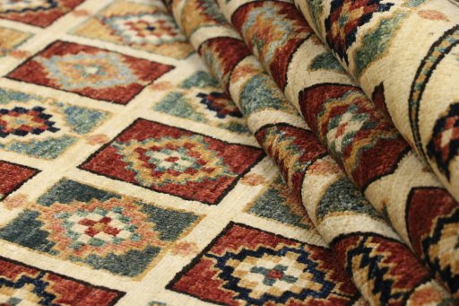 Close-up detail of New Lori rug from Iran / Persia showing Wool weave