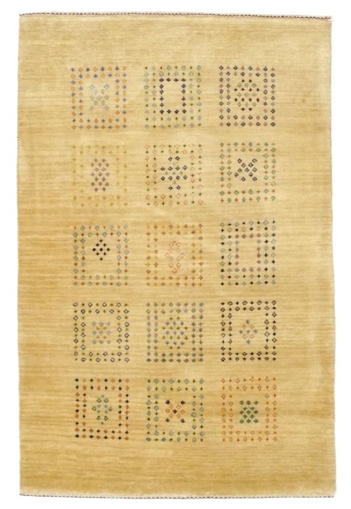 Full view of New Lori rug from Iran / Persia, 122 × 81 cm in Beige tones