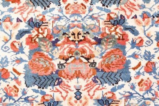 Full view of 2005s Mahal rug from Iran / Persia, 182 × 100 cm in Multi Color tones
