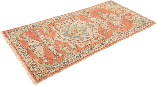 Corner detail of 1990s Malayer rug showing border pattern and Wool pile