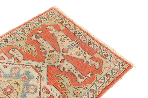 Surface texture of 1990s Malayer rug with natural Wool and intricate pattern
