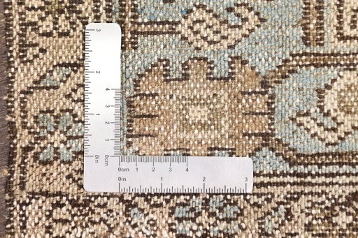 Full view of 1920s Malayer rug from Iran / Persia, 198 × 127 cm in Cream tones