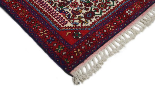 Surface texture of 1970s Malayer rug with natural Wool and intricate pattern
