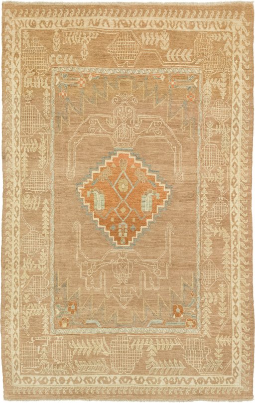 Full view of New Malayer rug from Iran / Persia, 305 × 191 cm in Brown tones