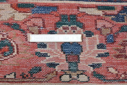 Full view of 2000s Malayer rug from Iran / Persia, 378 × 273 cm in Blue tones
