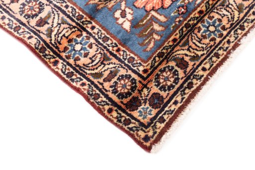 Central medallion detail of 1981s Malayer rug from Iran / Persia