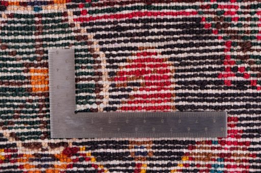 Surface texture of 1982s Malayer rug with natural Wool and intricate pattern