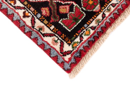 Central medallion detail of 1978s Malayer rug from Iran / Persia