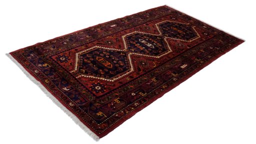 Close-up detail of New Malayer rug from Iran / Persia showing Wool weave