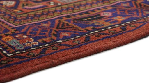 Close-up detail of New Malayer rug from Iran / Persia showing Wool weave