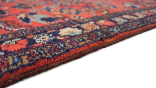 Central medallion detail of 1940s Mehraban rug from Iran / Persia