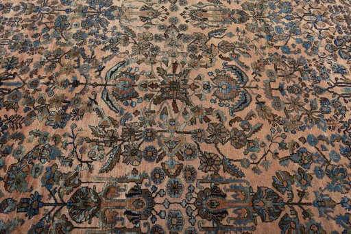Central medallion detail of 1930s Mehraban rug from Iran / Persia